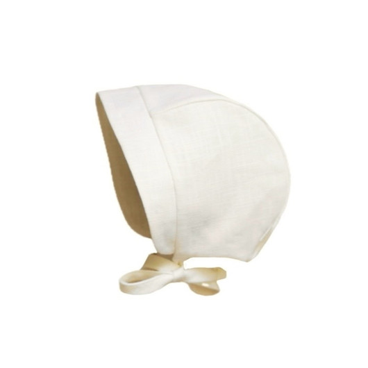 Brimmed Bonnet Linen Ivory