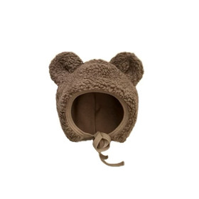 Teddy Bonnet Curly Cotton Brown