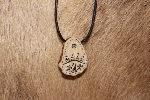 Reindeer Horn Shaman Drum with Cotton String