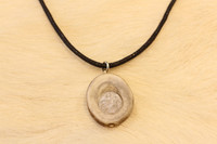 Reindeer Horn Necklace with 10mm Stone Pearl Mountain Crystal