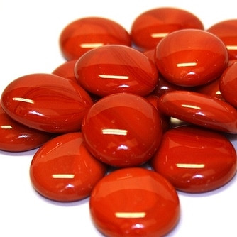 Glass Gems, Red Marble, 100g