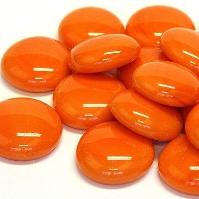 Glass Gems, Orange Marble, 100g