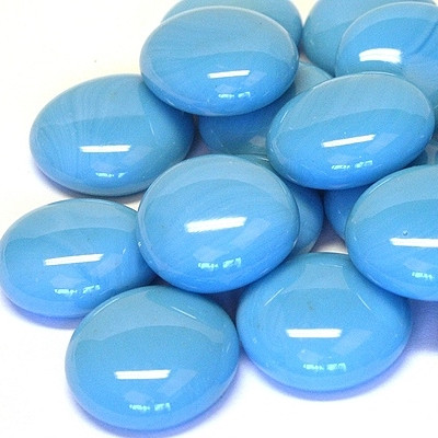 Glass Gems, Turquoise Marble, 100g