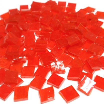 Tiffany glasmosaik, Orange, genomskinlig, 200g