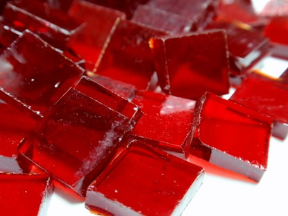 Tiffany Glass Mosaic, Rubin, Translucent, 200g