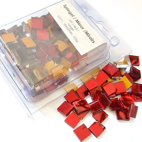 Mirror Mosaic, Red, 1x1cm, 125g