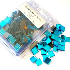 Mirror Mosaic, Blue, 1x1cm, 125g