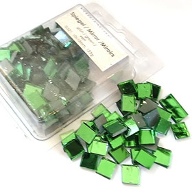 Mirror Mosaic, Green, 1x1cm, 125g