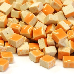 Mikromosaik, 5x5x3mm, Orange, 20g
