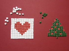 Mikromosaiikki, 5x5x3 mm, Red, 20 g