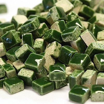 Micro Mosaic, 5x5x3mm, Green, 20g