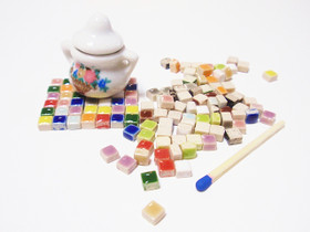 Mikromosaik, 5x5x3mm, Green, 20g