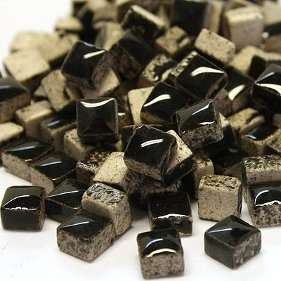 Micro Mosaic, 5x5x3mm, Black, 20g