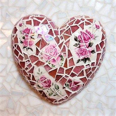 Styrofoam-heart, 15 cm, flat