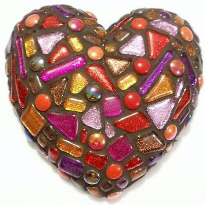 Styrofoam-heart, 15 cm, flat