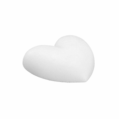 Styrofoam-heart, 15 cm, flat