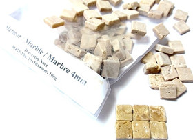 Marble, 10 mm, Travertin Noce, 100g