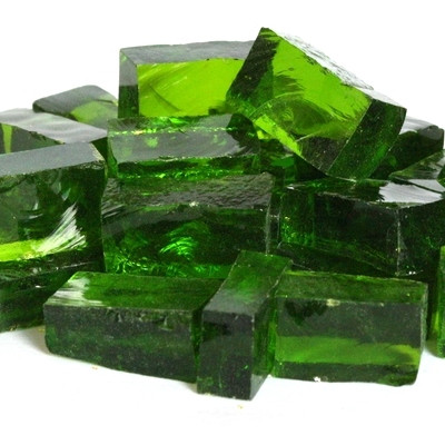 Smalti, Green, transparent, 50g