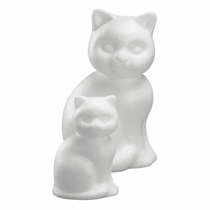 Styrox kissa, korkeus 24 cm