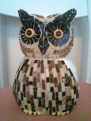 Styrofoam-owl, 25 cm