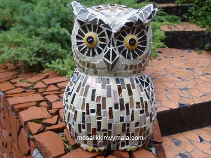 Styrofoam-owl, 25 cm