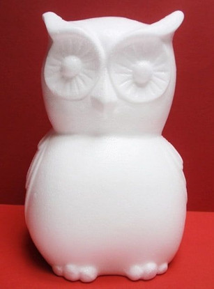 Styrofoam-owl, 25 cm