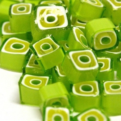 Millefiori, Lime-Green Squares, 20g