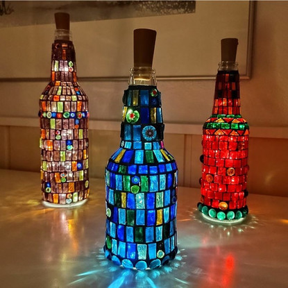 Tiffany glasmosaik, Mix, genomskinlig, 200 g