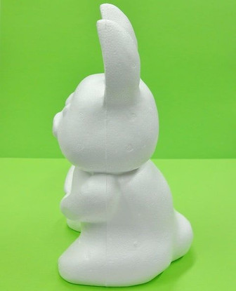 Frigolitfigur, kanin, stor