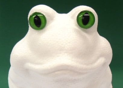 Frigolitfigur, groda, 13 cm