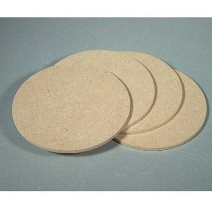 Glasunderlägg, 4 st, MDF