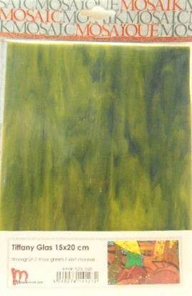Tiffanyglas 15x20cm, Moss Green