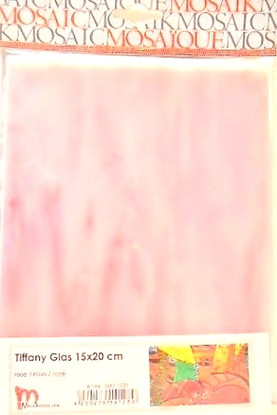 Tiffanyglas 15x20cm, Rose