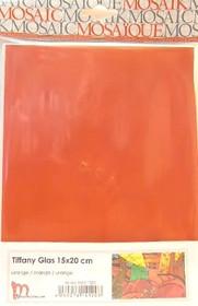 Tiffanylasi 15x20 cm, Orange, läpikuultava