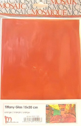 Tiffanylasi 15x20 cm, Orange, läpikuultava
