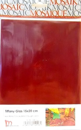 Tiffany Glass 15x20cm, Coral Red