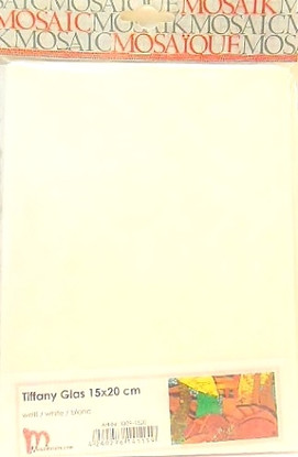 Tiffany Glass 15x20cm, White
