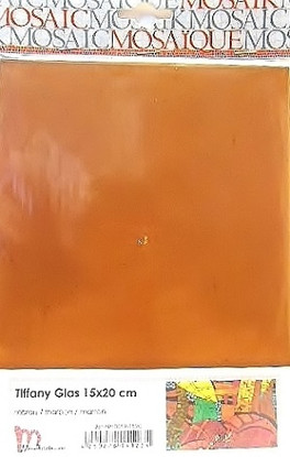 Tiffanyglas 15x20cm, Maron, transparent