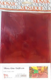 Tiffanylasi 15x20 cm, Rubin, läpikuultava