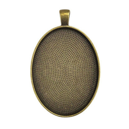 Ramberlock, 40x30mm, oval, färg brons