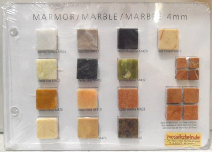 Sample board, Mosaikstein, Marble 4mm