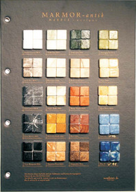 Sample board, Mosaikstein, Marble 8mm