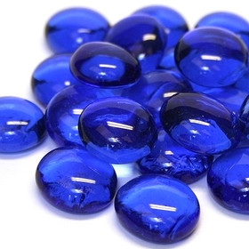 Glass Gems, Blue Crystal, transparent, 500g
