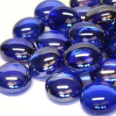 Glass Gems, Blue Diamond, transparent, 500g