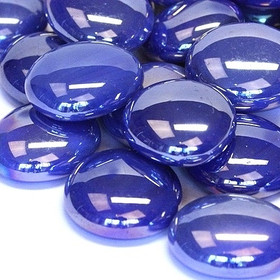 Lasihelmet, Blue Opalescent, 500 g