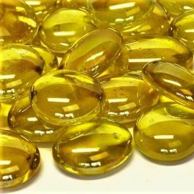 Glasklimpar, Yellow Diamond, transparent, 500g