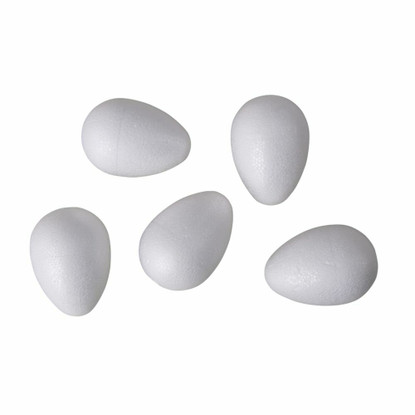 Styrofoam-egg, height 6 cm, 5 pcs