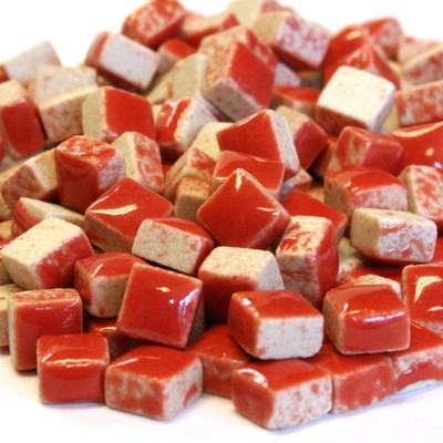 Micro Mosaic, 5x5x3mm, Red, 50g