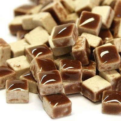 Micro Mosaic, 5x5x3mm, Brown, 50g