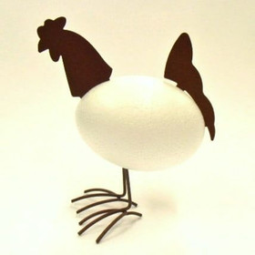 Metalldelar, höna, liten brun